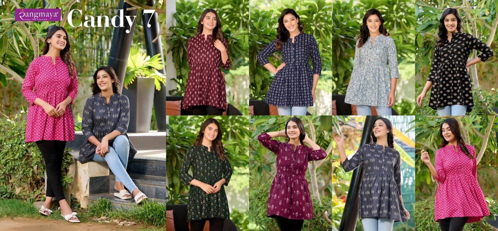 Rangmaya Candy Vol 7 Fancy Wholesale Short Tops Catalog — Wholesale Kurtis, Rangmaya wholesale from Surat — view 9